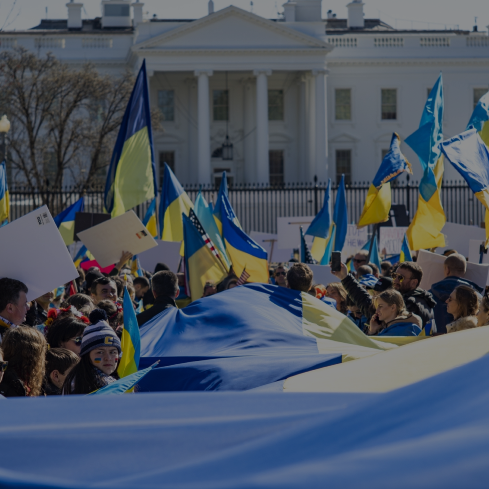 Rally for Ukraine in Washington, DC, February 2022