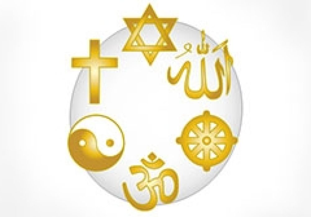 CREDIT:  <a href="http://commons.wikimedia.org/wiki/File:Religious_syms_gold.svg">Wikimedia Commons</a>, multiple authors.