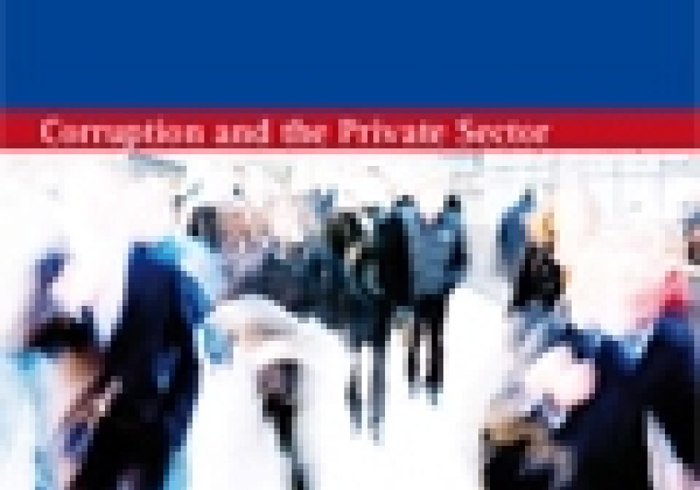 Cover image, Global Corruption Report 2009
