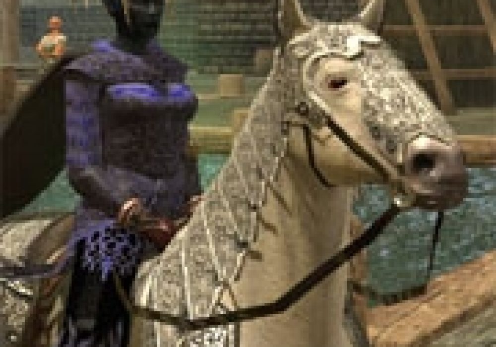 Screen shot from EverQuest II. Image by <br>TexMurphy (<a href="http://en.wikipedia.org/wiki/Image:Eq2_level_60_mount.jpg">Fair Use</a>).