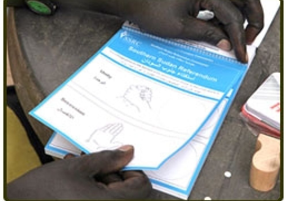 A southern Sudan referendum ballot. <a href="http://www.flickr.com/photos/usaidafrica/" target=_blank">USAID Africa</a>