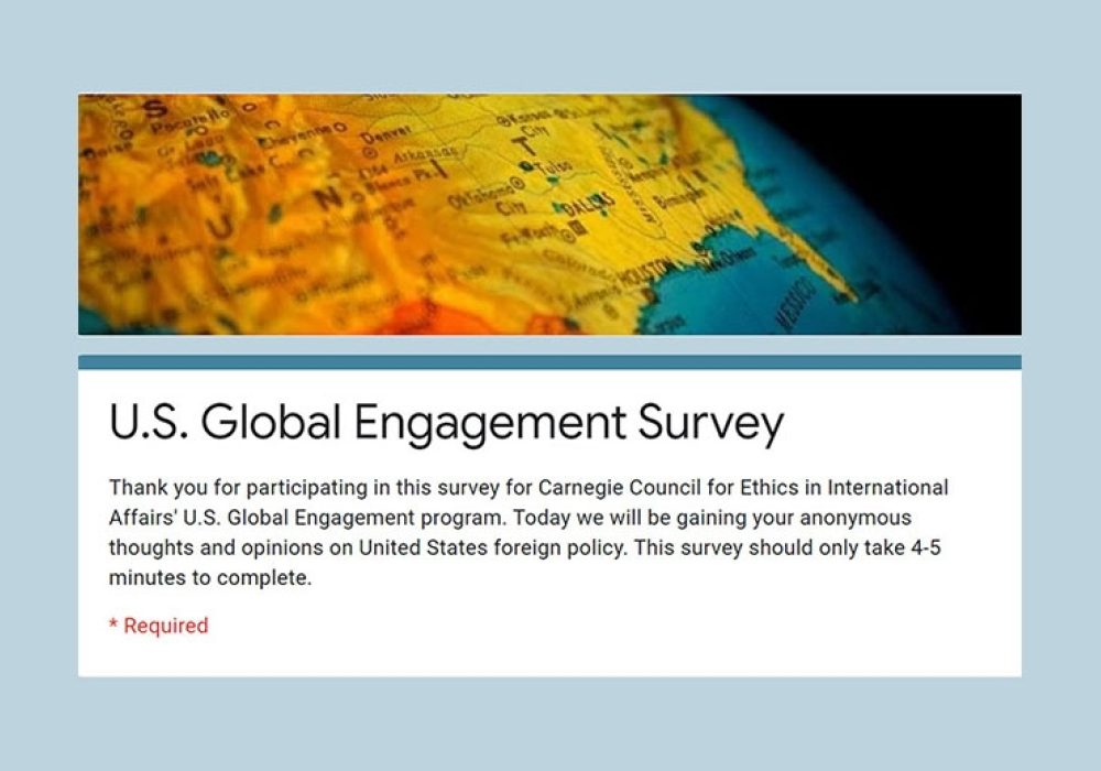 CREDIT: 2020 <a href=https://docs.google.com/forms/d/e/1FAIpQLSfpvqqGDGeLgoWIH_1EGK4N5vdof8jru7wT33gEJBGJs0mEmQ/viewform>survey of attitudes</a>, U.S. Global Engagement program. Map provided by <a href=https://pixabay.com/photos/blur-close-up-continent-exploration-1869546/>Pixabay (CC)</a>.