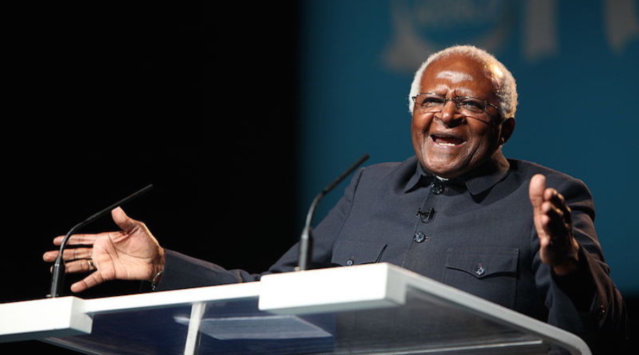 Desmond Tutu, 2011. CREDIT: Jmquez via <a href="https://en.wikipedia.org/wiki/File:Oyw_desmond.JPG">Wikipedia</a> (<a href="https://creativecommons.org/licenses/by-sa/3.0/">CC</a>)