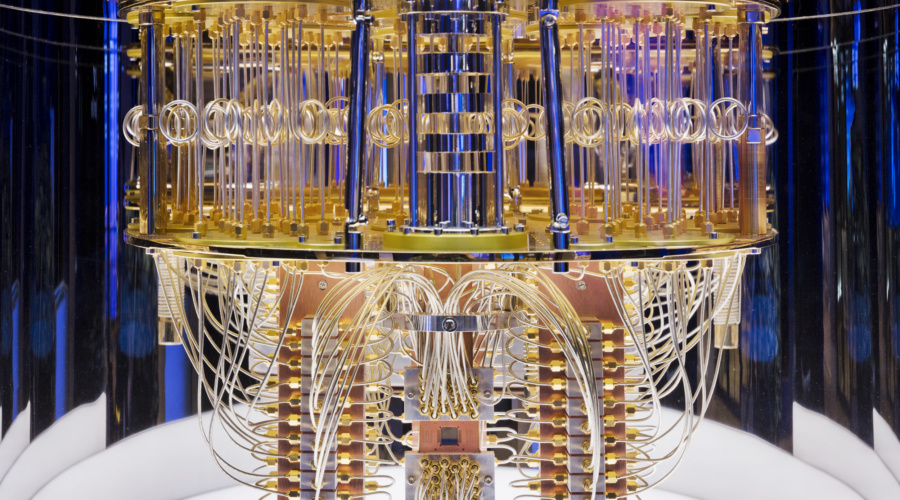 Interior of an IBM quantum computing system