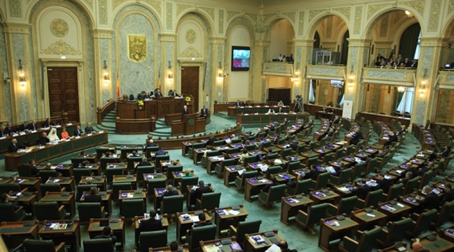 Romanian Senate, June 2014, celebrating 150 years of activity. CREDIT: <a href="http://www.shutterstock.com/pic-202523758/stock-photo-bucharest-romania-romanian-senate-on-june-romanian-senate-celebrating-years-of.html">Shutterstock</a>