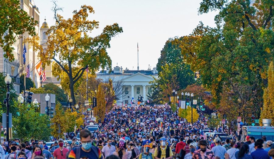 Washington, DC, November 7, 2020. CREDIT: <a href="https://www.flickr.com/photos/taedc/50578004282/">Ted Eytan</a> <a href=https://creativecommons.org/licenses/by-sa/2.0/>(CC)</a>