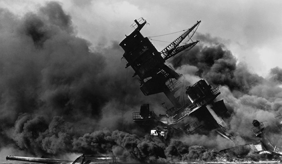 Pearl Harbor, 1941. <a href="http://bit.ly/1tZ16dX">U.S. National Archives & Records</a>