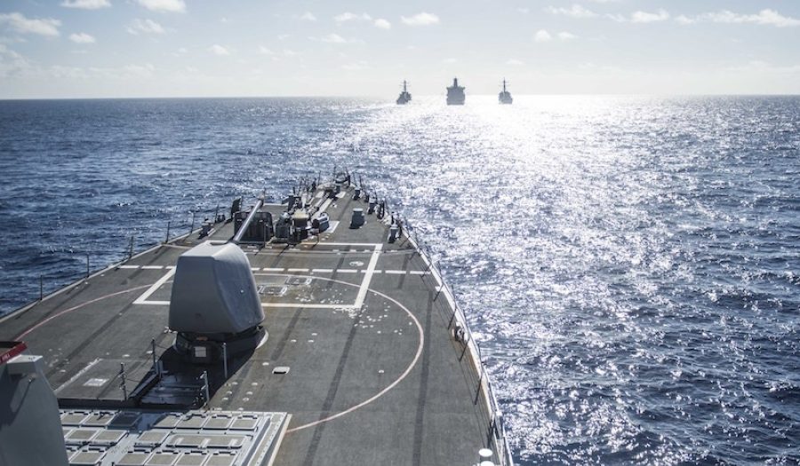 USS <i>Fitzgerald</i> in the East China Sea, November 2015. CREDIT: <a href="https://www.flickr.com/photos/usnavy/22736066120/in/photostream/">U.S. Navy/Patrick Dionne<a> <a href="https://creativecommons.org/licenses/by/2.0/">(CC)</a>.