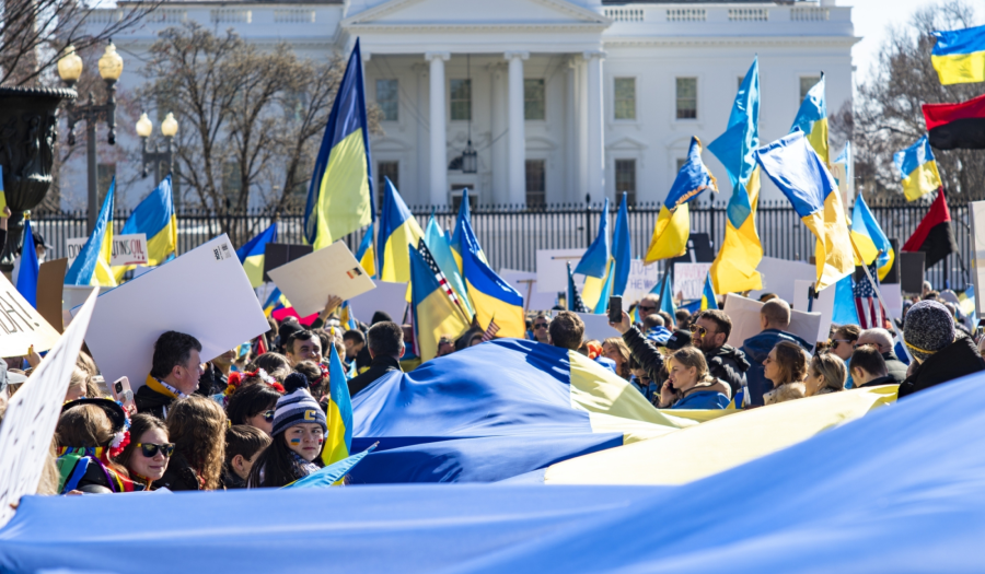 Rally for Ukraine in Washington, DC, February 2022