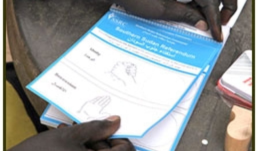 A southern Sudan referendum ballot. <a href="http://www.flickr.com/photos/usaidafrica/" target=_blank">USAID Africa</a>
