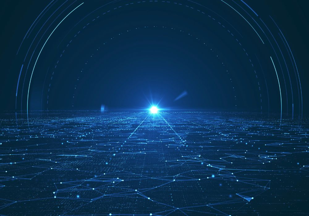 Abstract technology big data background concept.