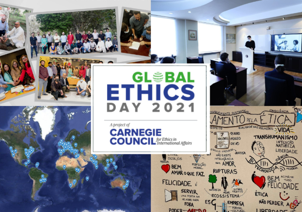 De gauche à droite, à partir de la rangée du haut : Jazz (Pakistan), American High School at European School (Géorgie), Carte des participants (Global), et ABRAPS (Brésil).