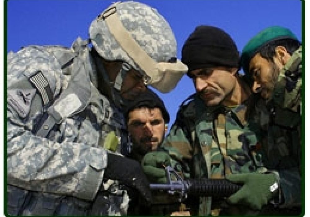 Training Afghan soldiers in Kandahar