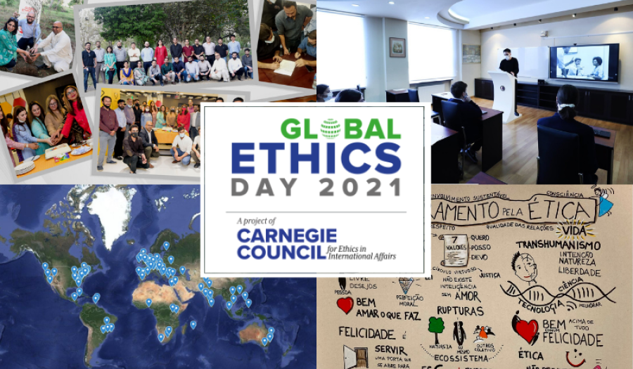 L to R from top row: Jazz (Pakistan), American High School at European School (Georgia), Map of Participants (Global), and ABRAPS (Brazil).