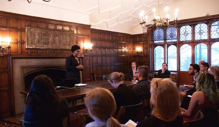 Carnegie Council Student Research Conference, 2017. CREDIT: Amanda Ghanooni