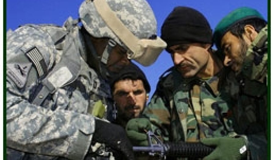 Training Afghan soldiers in Kandahar