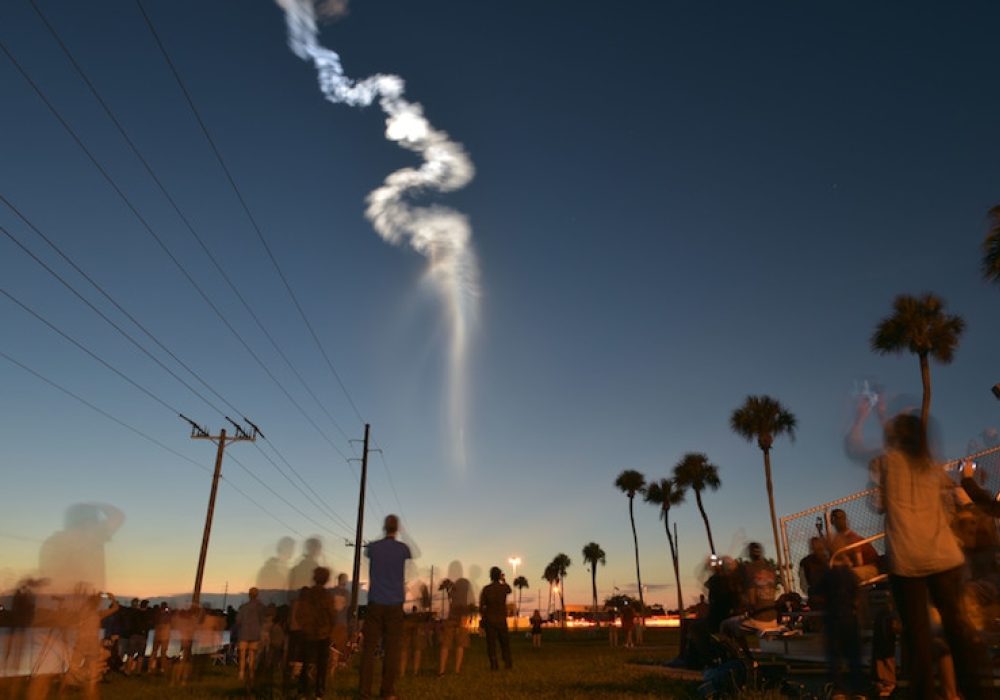 Launch of Atlas V carrying the Fifth Advanced Extremely High Frequency satellite, Cape Canaveral, Florida, August 2019. <br>CREDIT: <a href="https://www.af.mil/News/Article-Display/Article/1932132/mobility-airmen-play-key-role-in-successful-satellite-launch/">U.S. Air Force photo by Airman 1st Class Dalton Williams</a>