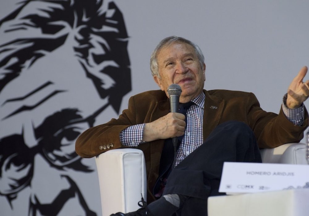 Homero Aridjis. CREDIT: <a href="https://www.flickr.com/photos/culturacdmx/15498368675"> Secretaría de Cultura Ciudad de México</a> <a href="https://creativecommons.org/licenses/by-sa/2.0/">(CC)</a>