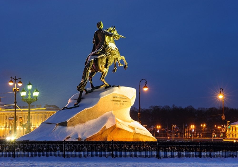 "Bronze Horseman" (monument to Peter the Great) in Saint Petersburg, Russia. CREDIT: <a href="http://www.shutterstock.com/pic-241493128/stock-photo-peter-the-great-monument-in-winter-the-bronze-horseman-st-petersburg-russia.html">Shutterstock</a>