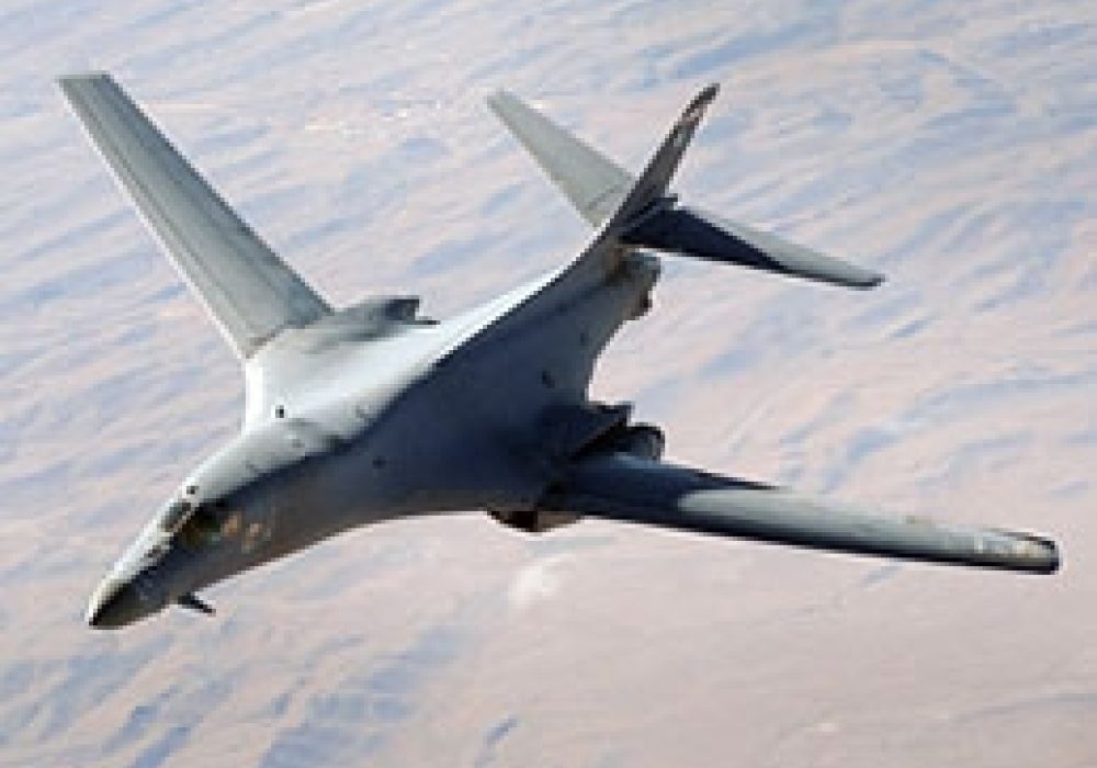 U.S. bomber flies a combat patrol over Afghanistan, 2008.<br> CREDIT: <a href="http://www.flickr.com/photos/mateus27_24-25/3583224561/in/photostream/" target=_blank">Staff Sgt. Aaron Allmon, U.S. Air Force</a>