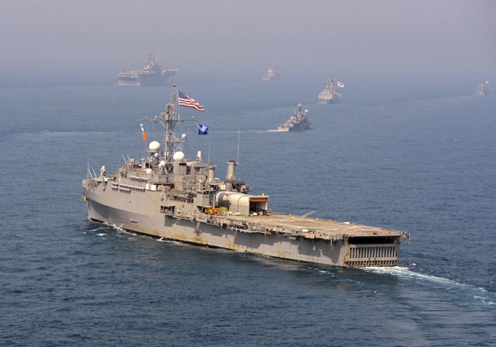 USS Denver and the Republic of Korea Navy in the East China Sea. CREDIT: <a href="https://www.flickr.com/photos/us-pacific-command/13472390513">U.S. Pacific Command</a> <a href="https://creativecommons.org/licenses/by-nc-nd/2.0/">(CC)</a>