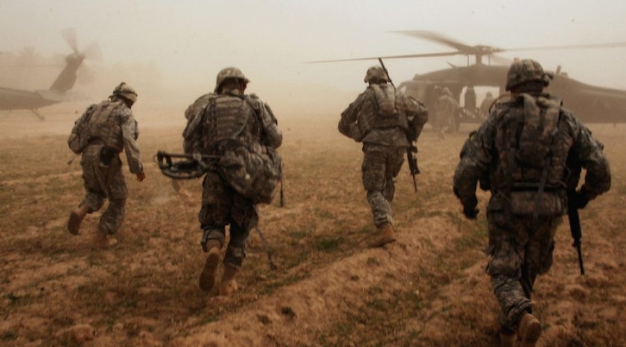 U.S. Army soldiers in Iraq, March 2008. CREDIT: <a href="https://www.flickr.com/photos/soldiersmediacenter/2340862578">The U.S. Army</a> <a href="https://creativecommons.org/licenses/by/2.0/">(CC)</a>