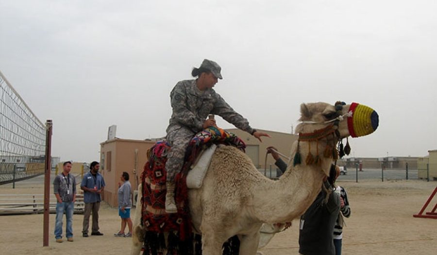Asha Castleberry in Kuwait.