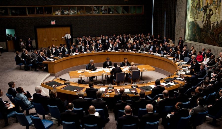 President Barack Obama chairs a UN Security Council meeting, September 2009, New York, NY. <br>CREDIT: <a href="https://commons.wikimedia.org/wiki/File:Barack_Obama_chairs_a_United_Nations_Security_Council_meeting.jpg">White House/Pete Souza/Public Domain</a>