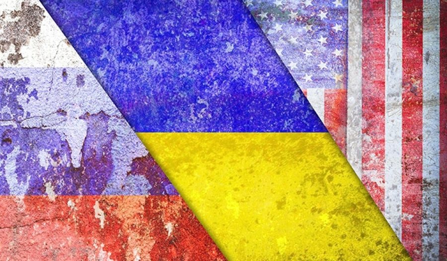 <a href="http://www.shutterstock.com/pic-179838182/stock-photo-ukraine-united-states-america-russia-flag-grunge-vintage-retro-style.html">Russian, Ukrainian, American flags</a> via Shutterstock