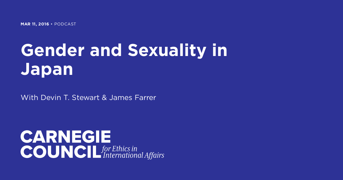 Gender And Sexuality In Japan Carnegie Council For Ethics In   Media 100471 