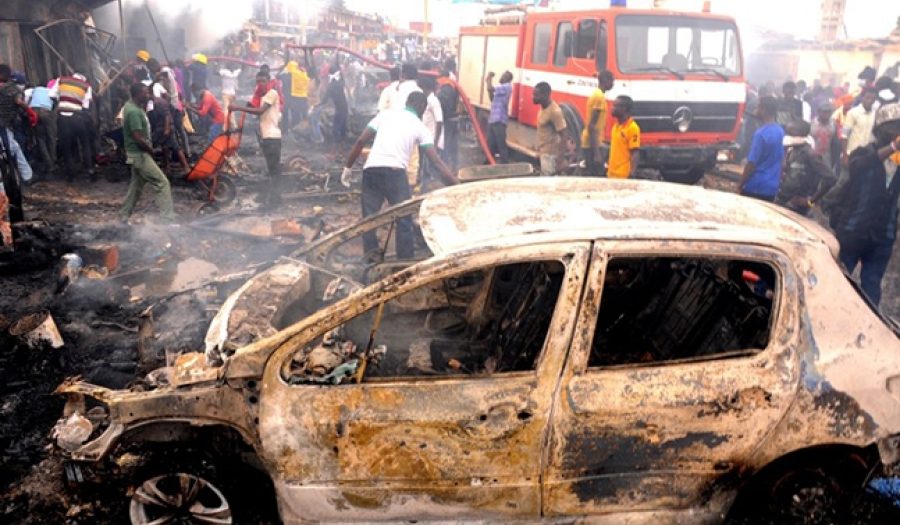 The aftermath of a Boko Haram bombing in Jos, Nigeria, in May, 2014. CREDIT: <a href="http://www.flickr.com/photos/89374726@N02/14237725034"> Diariocritico de Venezuela</a> <a href="https://creativecommons.org/licenses/by/2.0/">(CC)</a>