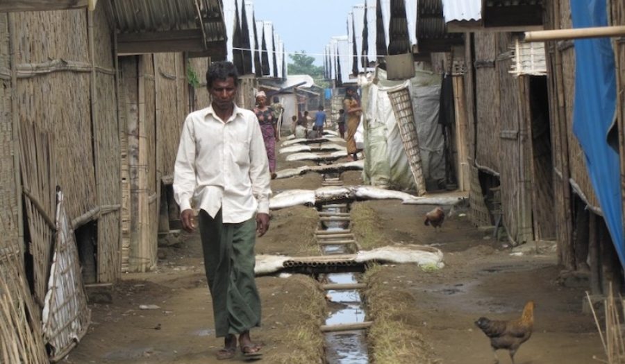 Refugee camp in Rakhine State, Myanmar/Burma, September 2013. CREDIT: <a href="https://www.flickr.com/photos/eu_echo/10015629093">Mathias Eick, EU/ECHO</a> <a href="https://creativecommons.org/licenses/by-nd/2.0/">(CC)</a>