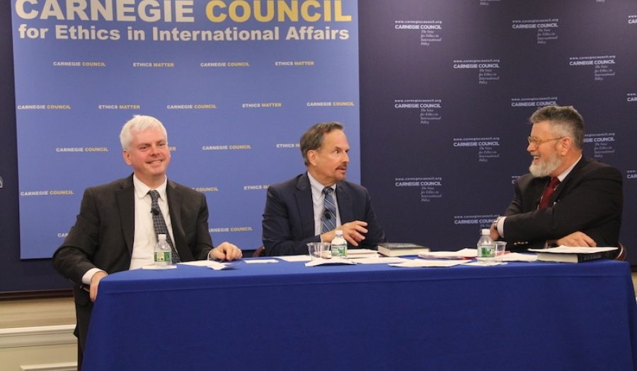 L to R: Henry Farrell, Stephen Del Rosso, Michael Desch. CREDIT: Billy Pickett.