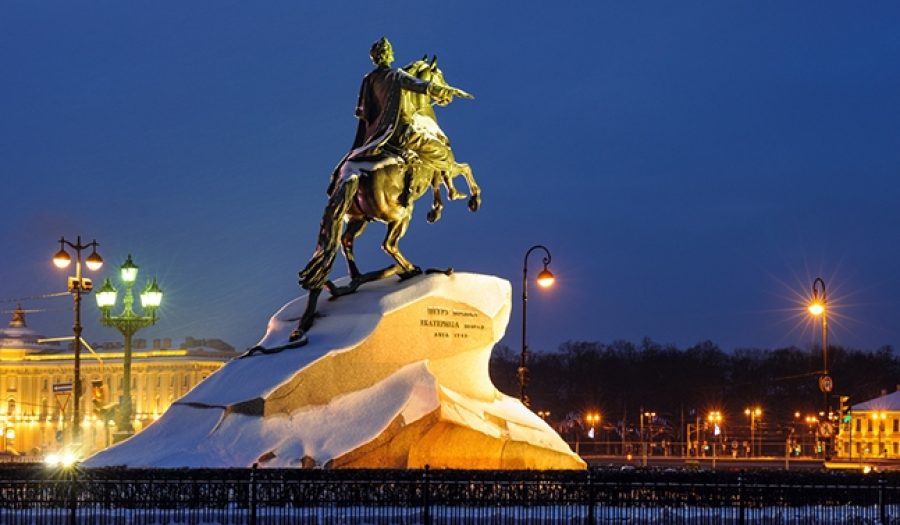 "Bronze Horseman" (monument to Peter the Great) in Saint Petersburg, Russia. CREDIT: <a href="http://www.shutterstock.com/pic-241493128/stock-photo-peter-the-great-monument-in-winter-the-bronze-horseman-st-petersburg-russia.html">Shutterstock</a>