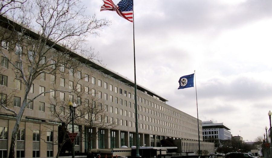 Harry S. Truman Building in Washington, DC, headquarters of the U.S. Department of State. CREDIT: <a href="https://commons.wikimedia.org/wiki/File:State_Department.jpg">Loren (CC)</a>