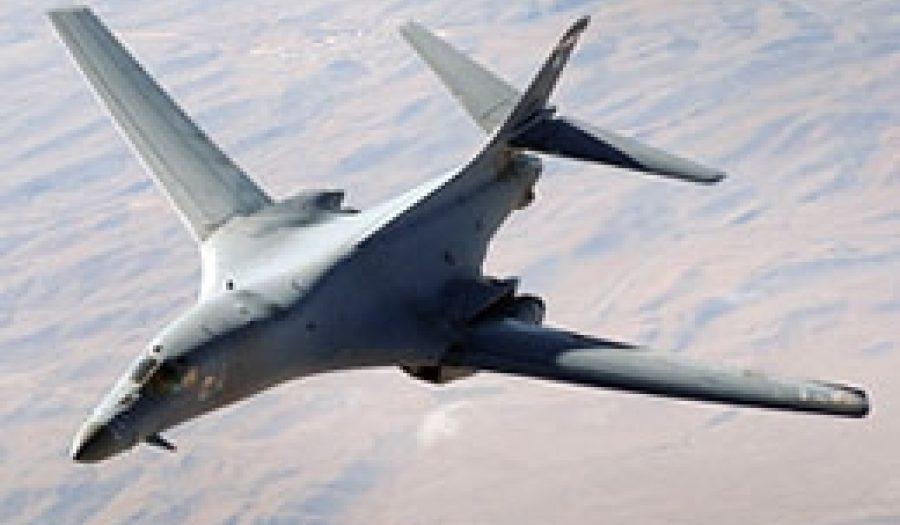U.S. bomber flies a combat patrol over Afghanistan, 2008.<br> CREDIT: <a href="http://www.flickr.com/photos/mateus27_24-25/3583224561/in/photostream/" target=_blank">Staff Sgt. Aaron Allmon, U.S. Air Force</a>